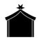 Manger stable isolated icon