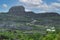 Mangi Tungi hill and stairs leading to the top, Mangi Tungi, Nashik, Maharashtra, India.