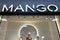 Mango display window. Mango fashion store front.