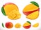 Mango. Fresh fruit 3d vector icon