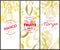 Mango fruit banner set. Hand drawn vector fruit illustration. Engraved style vintage exotic background.