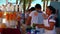 Mango Fruit and Coconut Street Vendors in Playa del Carmen, Mexico