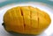 Mango fruit fresh without crust yellow flesh cut