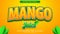 Mango juice text effect editable eps file