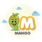 Mango mascot with letter M