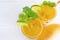 Mango mix lemon smoothies yellow colorful fruit juice milkshake blend beverage healthy