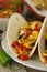 Mango Salsa Tacos with Waxworms