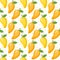 Mango seamless pattern, endless background, texture. Fruits . Vector illustration