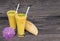 Mango smoothies juice orange fruit juice milkshake blend beverage healthy.