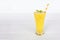 Mango smoothies juice yellow,beverage healthy the taste yummy In glass drink .