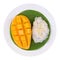 Mango sticky rice. Thai style dessert, mango with glutinous rice