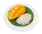 Mango sticky rice. Thai style dessert, mango with glutinous rice