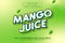 Mango text effect fully editable white with a green background.
