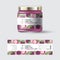 Mangosteen exotic fruit jam label and packaging. Jar with cap with label.