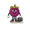 mangosteen mascot as a businessman