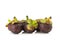 mangosteen pile isolated on white background