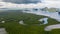 Mangrove forest and limestone at samed nangchee viewpoint and landmark province phang nga Thailand