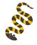 Mangrove snake. Flat cartoon vector illustration