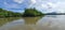 Mangrove swamp forests along the river bank of the Borneo Island, Malaysia