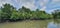 Mangrove swamp forests along the river bank of the Borneo Island, Malaysia