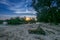 Mangrove trees and sunset