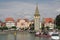 Mangturm tower at Lindau harbour, Bavaria, Germany