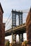 Manhattan Bridge at Brooklyn street New York US