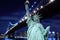 Manhattan Bridge and The Statue of Liberty