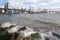Manhattan and Brooklyn Bridge from the Hudson river