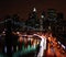 Manhattan highway and skyline