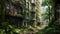 Manhattan Jungle: Post-Apocalyptic Urban Overgrowth. Generative AI