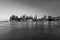 Manhattan long exposure grayscale panoramic view, New York