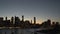 Manhattan New York City skyline at night from Brooklyn heights