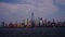 Manhattan New York Cityscape NYC. New York Manhattan time laps at dusk. Timelapse Sunset in New York Lower Manhattan