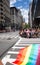 Manhattan, New York, June, 2017: cross road and audience for The Gay Pride Parade