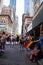 Manhattan, New York, June, 2017: people waiting for The Gay Pride Parade under the shade of buildings