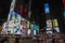 Manhattan,New York,USA- JUNE 15 ,2018: People visit on street Times Square at night .This Place is world\'s