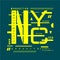 Manhattan nyc, usa graphic vector illustration