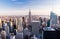 Manhattan from observation deck at Rockefeller Center, New York