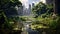 Manhattan\\\'s Urban Jungle: A Ground-Level View. Generative AI