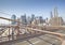 Manhattan seen from Brooklyn Bridge.