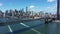 Manhattan skyline with bridges in New York city, NYC