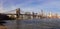 Manhattan skyline from Brooklyn and Brooklyn bridge