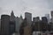 Manhattan skyline on overcast day