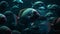 Manhattan Underwater: Award-Winning Cinematic Composition of Fish Swimming in Dramatic Atmosphere, Generative AI