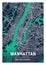 Manhattan - United States Blue Dark City Map
