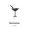 Manhattan vector icon on white background. Flat vector manhattan icon symbol sign from modern drinks collection for mobile concept