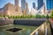 Manhattan view in New York, 9/11 Memorial