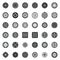 Manhole icons set simple vector. Canalization cap