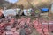 Mani stones with buddhist mantra Om Mani Padme Hum engraved in Tibetan in Yushu, China